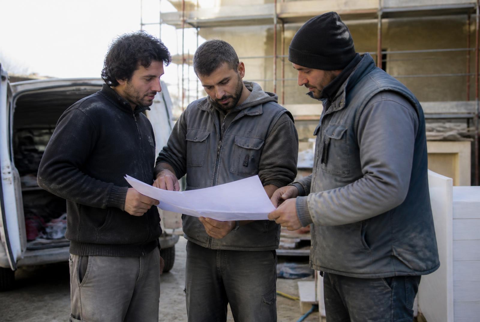 La squadra Kappa Service in cantiere